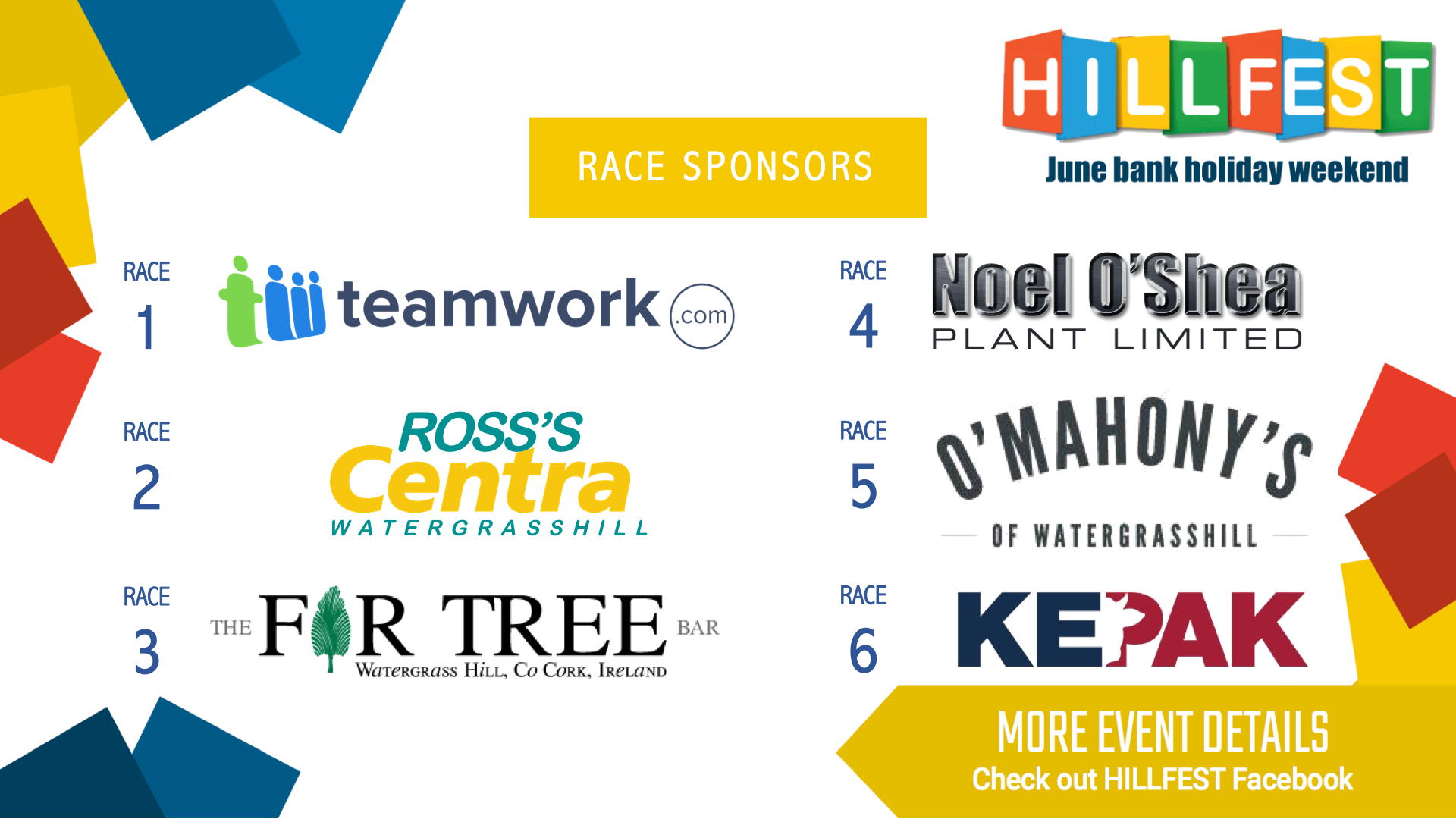 Hillfest 2018 Race Sponsors