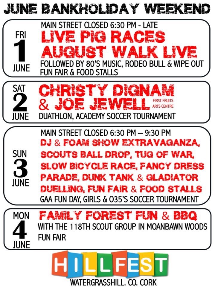 Hillfest 2018 Schedule